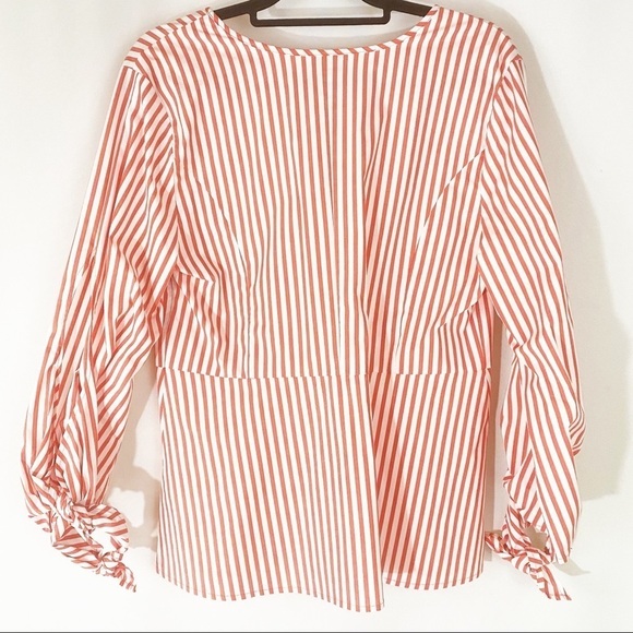 Universal Standard J. Crew Poplin Tie Sleeve Top - Picture 6 of 6